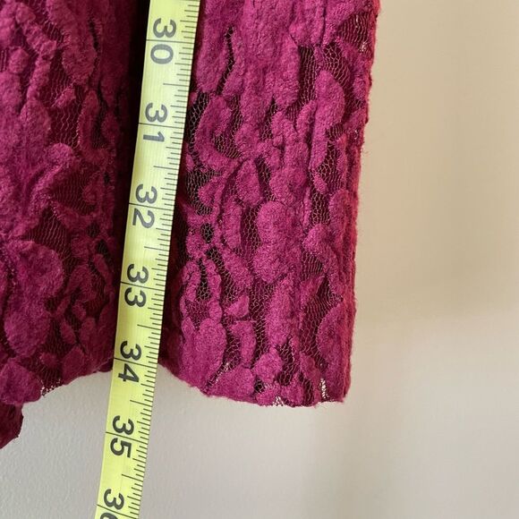 Kensie Women's Mini Dress in Burgundy Lace - Picture 3 of 6